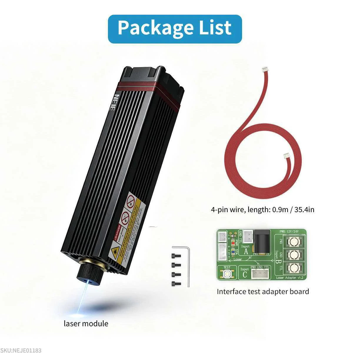 NEJE 20W Laser Module Head TTL / PWM Air Assist Kit for Wood Glass Stone Plywood CNC Laser Cutting Engraving Machine