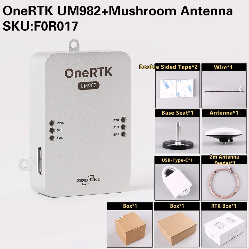 Zero One OneRTK UM982 RTK Positioning Module Dual-Antenna Heading Solution for Mapping Plant Protection