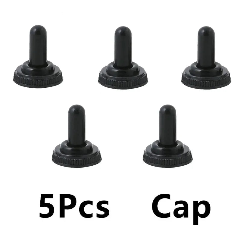 DL 5Pcs Miniature Lever Toggle Switch Single Pole Double Throw ON-OFF-ON /ON-ON 120VAC 6A 1/4 Inch Mounting MTS-102 103 202 203