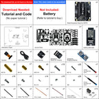 Freenove Robot Dog Kit for ESP32-WROVER CAM, Dual-core 32-bit 240MHz, Touch Sensor, Ultrasonic Ranging, Buzzer RGB LED Servo App