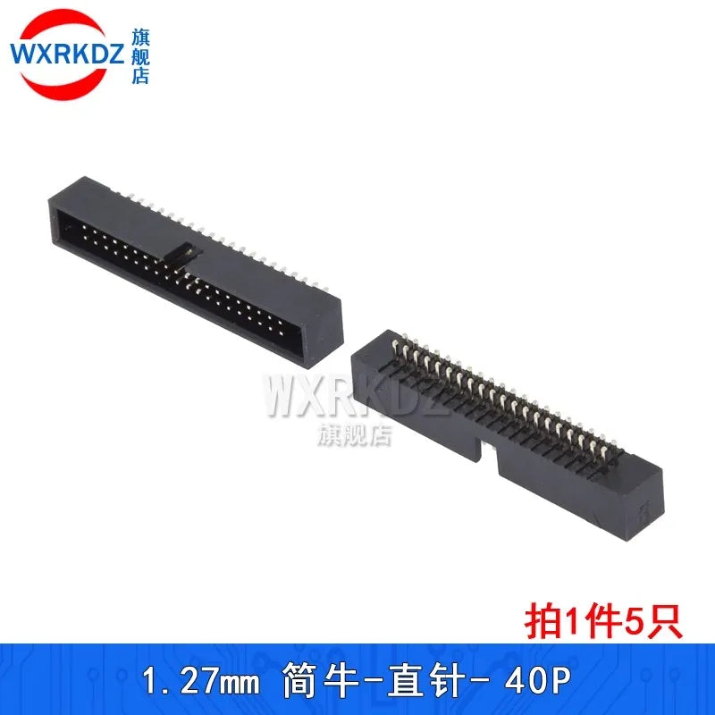 10pcs 1.27MM 6/8/10/20/24/26/34/40/44/50/60P 60PIN JATG IDC3 MALE SOCKET straight idc box headers PCB CONNECTOR DOUBLE ROW  IDC3