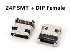 10Pcs USB 3.1 Type C 6/16/24 Pin Connector Male Female Charging Port PCB Mount Solder Socket