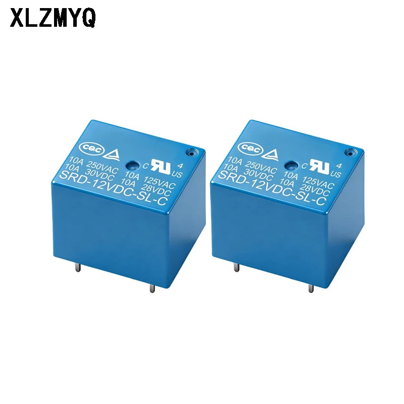 100pcs SRD 5V 12V 24V 48V SRD-05VDC-SL-C SRD-12VDC-SL-C SRD-24VDC-SL-C SRD-48VDC 5 Pin DC 5/12/24 V 10A 250VAC 5DIP Power Relays