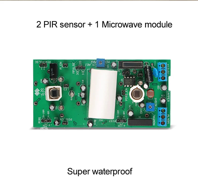 1Pcs Outdoor Pet Friendly Infrared Sensor And Microwave Detector Home Security Burglar Alarm Passive Detector Wire Waterproof