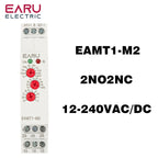 EARU 1Pcs 16A Multifunction Type 0.1 Second -10 Days Timer Relay With 10 Function Choices AC DC 12V-240V Time Relay Din Rail