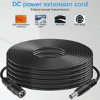 CCTV 20Meters 66FT 2.1x5.5mm Dc 12v Power Extension Cable for Audio Security Cameras Ip Camera Dvr Standalone Led Strip Light