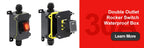 FILN 30A 12V 24V 220V Waterproof Inline Toggle Switch with LED IP65 Sealed Outdoor Box Inline Cord Rocker Switch Power