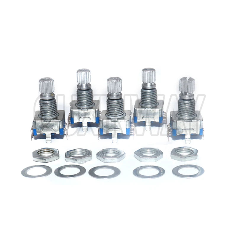 5PCS 15mm / 20mm code switch/ EC11/ digital potentiometer with switch Half / Plum axis rotary encoder, handle length