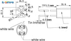 2pcs G10Q Lamp Holder With 15/25cm Long Cable Ring Lamp Plug 4pins Base Insulating Tube Ultraviolet Light Base