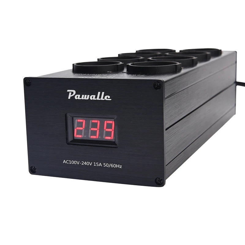 Pwalle TP80 European standard power filter, anti surge socket, multifunctional display screen