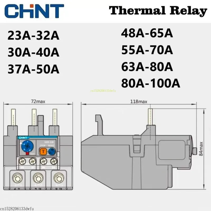 CHINT NXR-100 32A 40A 50A 65A 70A 80A 100A Thermal Overload Relay NXR For NXC series AC Contactor