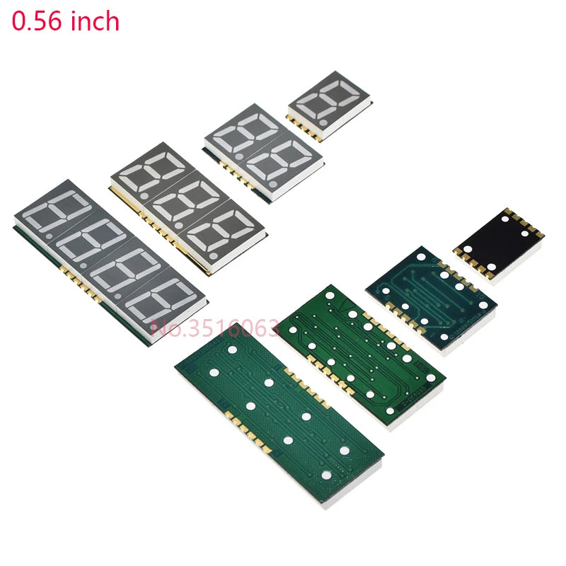 2/5Pcs SMD LED Digital Tube Display 0.2/0.3/0.56-Inch 1/2/3/4-Bit 7 Segment Common Cathode/Anode Red/White/Yellow/Green/Blue SMT