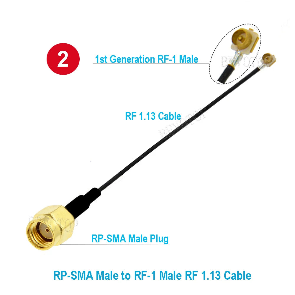 10PCS RF1.13 Cable Connector SMA Male/Female to u.FL/IPX-1 Male Plug WIFI Antenna Jumper RG113 Pigtail for Electronics