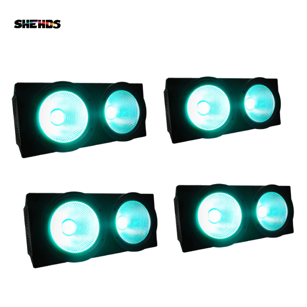 SHEHDS 4/2PCS 2eyes COB LED 200W RGBWA+UV 6in1 DMX512 Par lights For DJ Disco Club Christmas Decoration Wedding