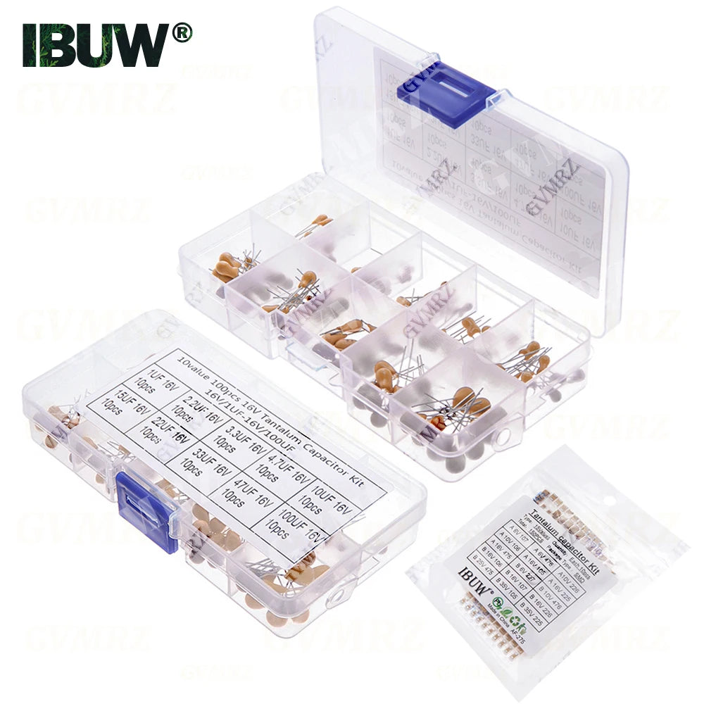 Tantalum capacitor DIP SMD kit 0.1UF 1uf 2.2UF 4.7UF 10UF 22UF 33UF 47UF 100UF 220uF 330UF