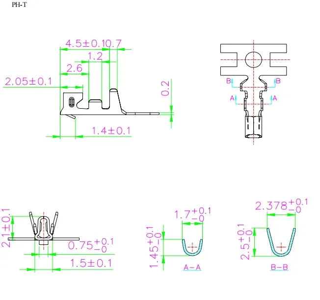 20Pcs PH 2.0 Terminal Plastic Housing  Male Female Pin Header Connector 2mm 2P  3P  4P  5P  6P  7P  8P  9P  10P  Pin Plug Socket