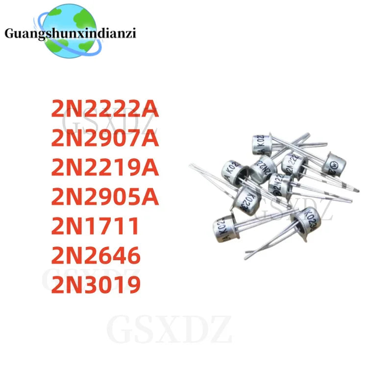 10PCS 100% NEW high-quality 2N2222A 2N2907A 2N2219A 2N2905A 2N1711 2N2646 2N3019 TO-18 Best Quality In Stock