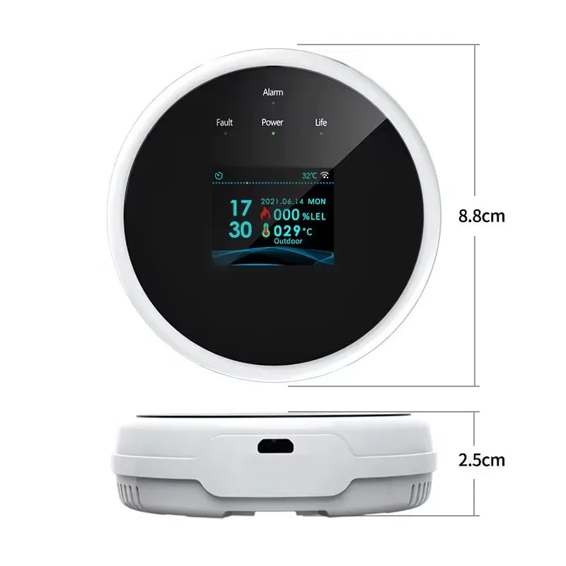 Hot EU/US/AU/UK Plug Safety Smart Home GAS Leakage Sensor Tuya WiFi LPG Leak Alarm Smart Life App Fire Security Detector Control