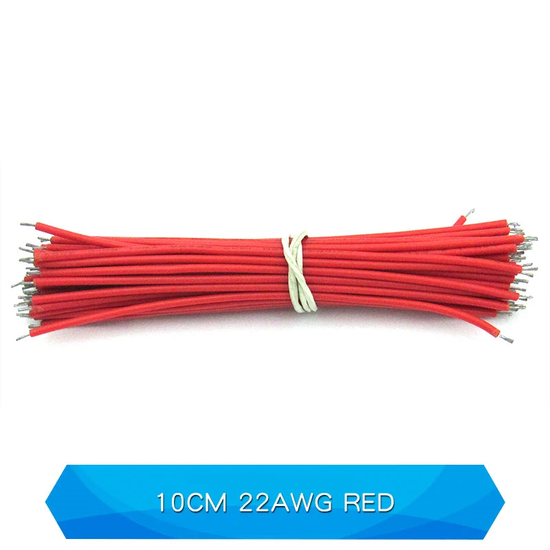 200PCS Wire Jumper Welding Wire Electronic Connecting Wire Double-Ended Tinned 5/0.8 22/24AWG 50/150mm