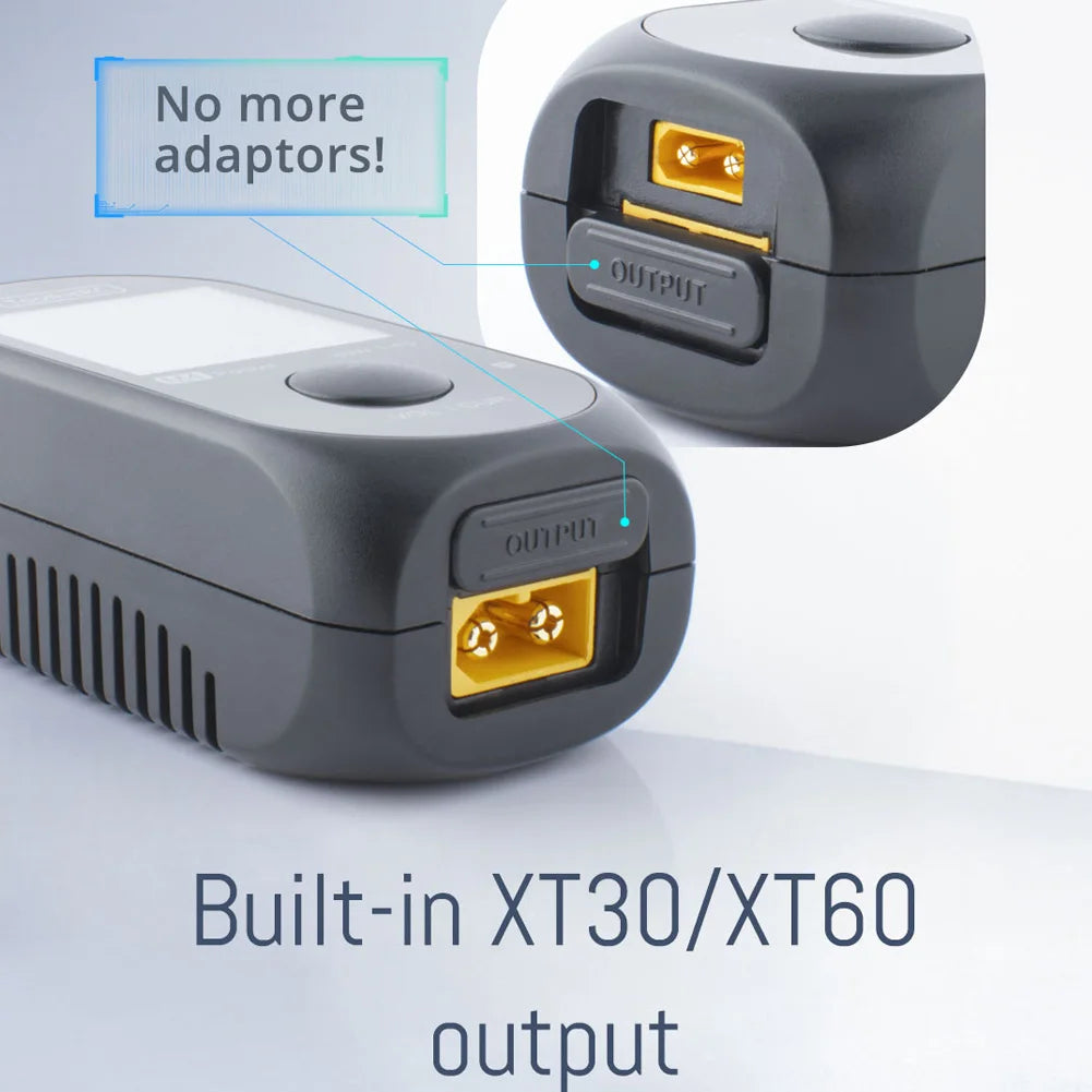 ToolkitRC M4 Pocket Balance Charger DC 80W 5A XT30 XT60 Input USB-C Input/Output Charger for 1-4S LiPo Battery