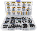 XL IC Chip Assortment 150 pcs, opamp, oscillator, pwm, PC817, NE555, LM358, LM324, JRC4558, LM393, LM339, NE5532, LM386, TDA2030