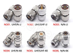 1/2/4/10pcs RF connector UHF-JKW UHF N-S male and female UHF/N-KJ M female elbow 90 degree SL16/SO239 right angle RF adapter L
