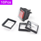 10pcs KCD4 25x31mm Waterproof Cap Protective Cover Case for KCD2 Waterproof Rocker Switch Boat Toggle Push Button Switch 34*29MM