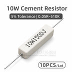 10pcs/10W 5% Cement Resistor Power Resistance 0.05 ~510K 0.1R 0.5R 10R 50R 0.22 0.33 0.5 1 2 5 8 10 15 20 25 30 100 1K 2K 3K ohm