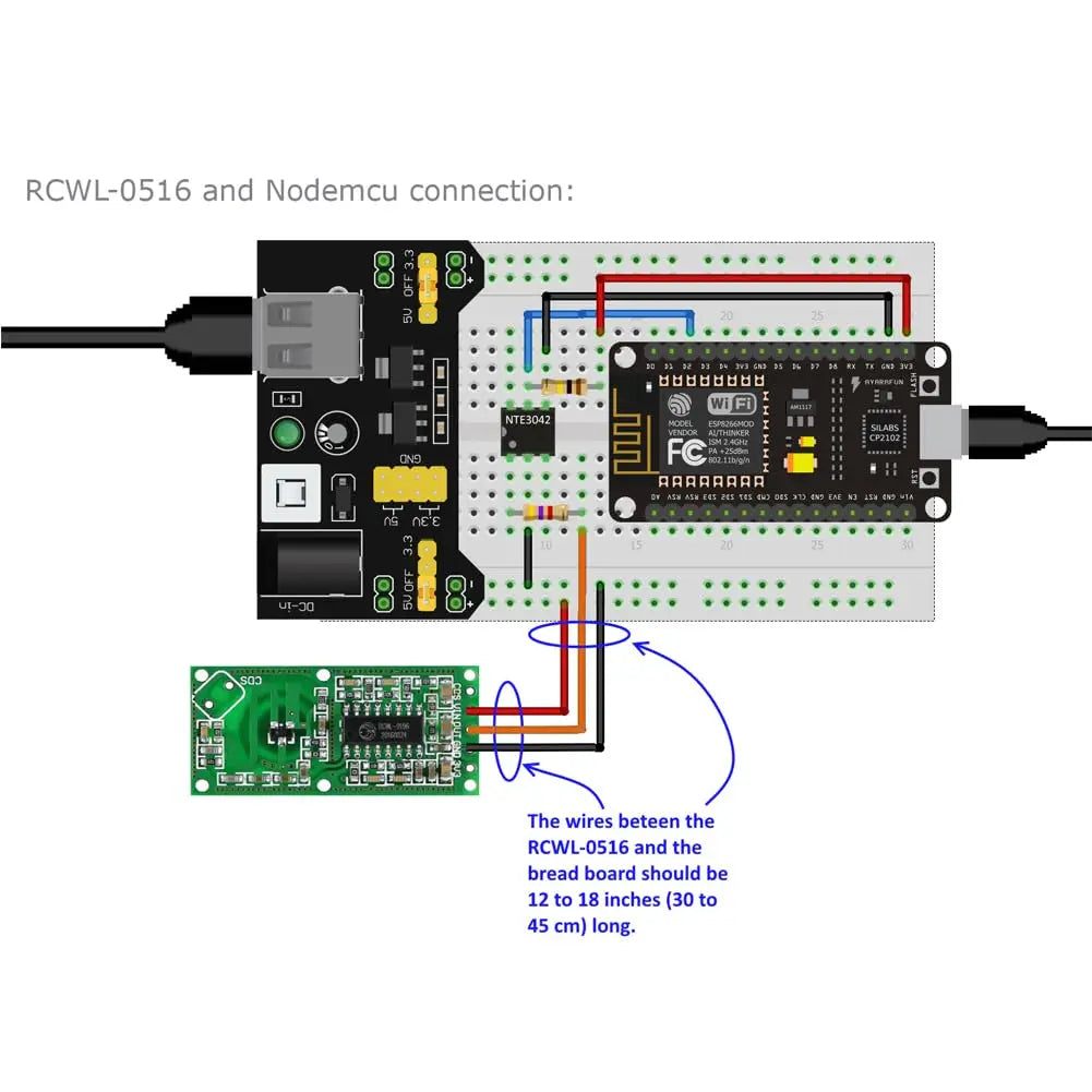 5PCS RCWL-0516 Motion Detection Sensor, Microwave Radar Sensor Switch Module for Arduino ESP8266 Nodemcu Wemos