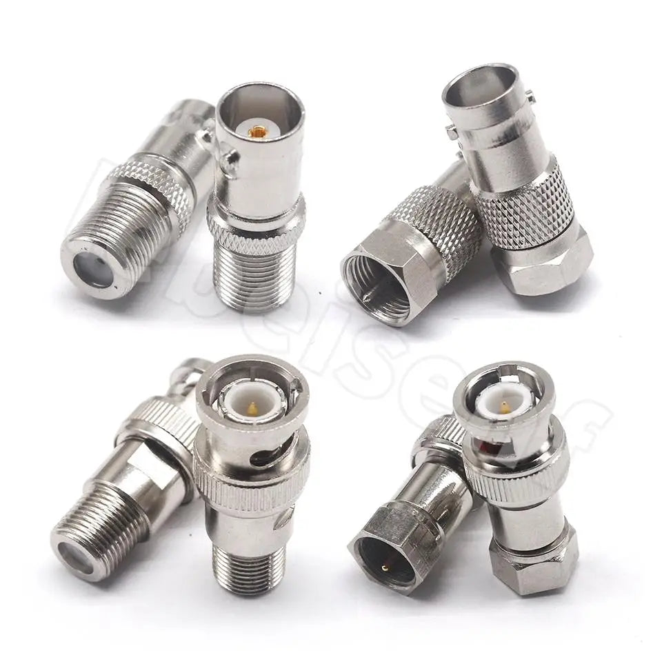 BNC to F TV female male straight connector F to BNC quick plug adapter coaxial connector