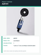 TEZUO AZ8191 IP64 Adjustable Roller Wheel Limit Switch for Industrial Automation