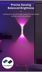 LED Cabinet Light Motion Sensor RGB Magnetic Rechargeable Wall Lamp Hallway Stairs Kitchen Ambient Night Light Home Decor Lights