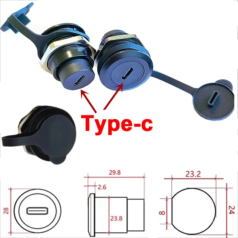 1Pcs Metal Round Socket Module D Type RJ45 Straight Through Network USB2.0 USB3.0 Connector Panel Mounting HDMI CAT6