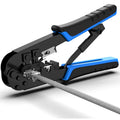 Denswire RJ45 Crimp Tool for Cat5 Cat5e Cat6, RJ-11, 6P/RJ-12, 8P/RJ-45 Crimp, Cut and Strip Ethernet Crimper Networking Tools