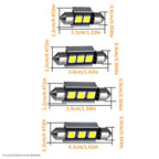 2/4/6/10PCS Super Bright Festoon LED 31/36/39/42MM 5050 3Chips Aluminum Body Fast Cooling for Car Reading Liscense Plate Light