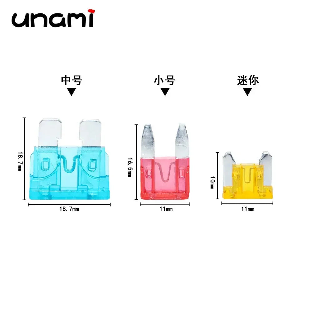 Waterproof Fuse Holder 32V Mini Small Medium 18/1614/12/10AWG and Blade Fuse 1A 2A 3A 5A 7.5A 10A 15A 20A 25A 30A 35A 40A 50A