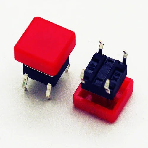 10PCS 6X6X7.3mm 4PIN DIP SMT Momentary Tact Button H=8.7mm With Cap Mini Push Button