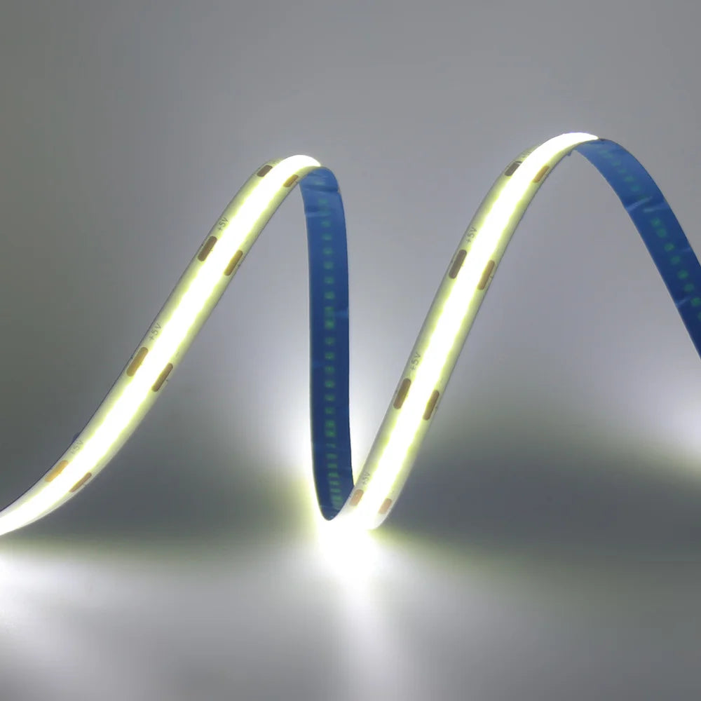 New 5V USB COB Strip Light 320Leds/m Warm Natural White Cabinet Lamp Night Lighting Flexible LED Ribbon Stripe DC5V TV Backlight