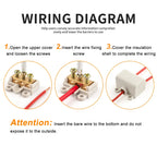 DIY GO 5PCS High Power Wire Connector Screw Crimping Terminal Block 1 in 2/4 out 80A/1000V 2.5-16mm2 Cable Splicing junction box