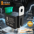 LANBOO 30A High Current Car/Auto Relay 12V 24V 30A with 4PIN/5PIN Applications Include Lighting Control and Horn Control.