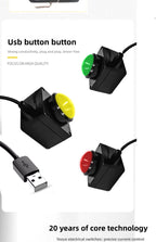 60mm 2m USB custom button wireless remote control buzzer wireless lottery button，Press once to light up once