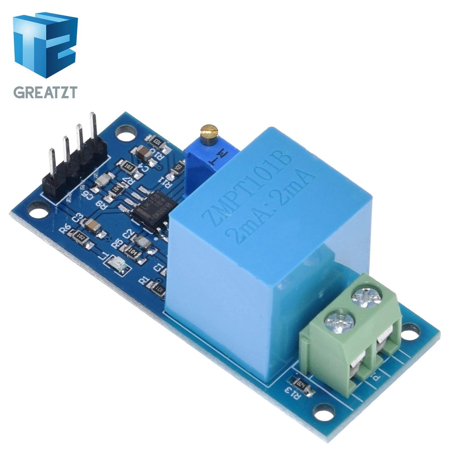 GREATZT Active Single Phase Voltage Transformer Module AC Output Voltage Sensor for Arduino Mega ZMPT101B 2mA