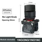 XB4 Knob Switch with LED 22mm 2/3Position Self Locking 1NO/2NO/1NO1NC Select Rotary Switch with Light 12V 24V 220V 10A Red Green