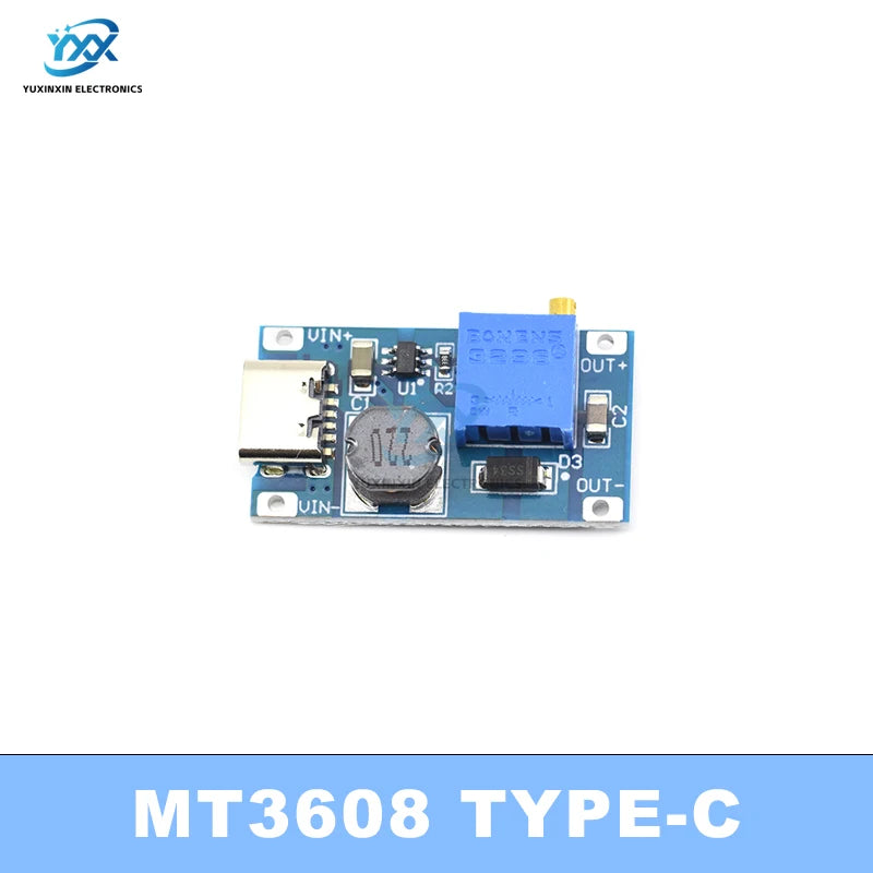 1/3/5/10PCS MT3608 DC-DC Step Up Converter Module Adjustable Boost 2A Max Power Supply Board 2V-24V To 5V 9V 12V 28V Booster