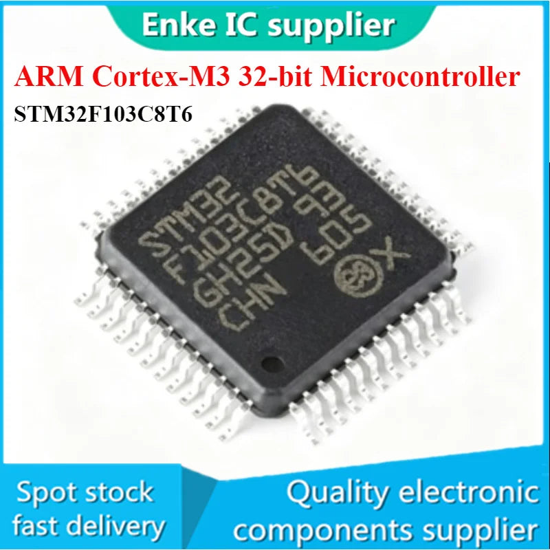 Free Shipping 20-100pcs/lot STM32F103C8T6 STM32F103 32F103C8T6 103C8T6 LQFP-48 ARM Cortex-M3 32-bit Microcontroller - M