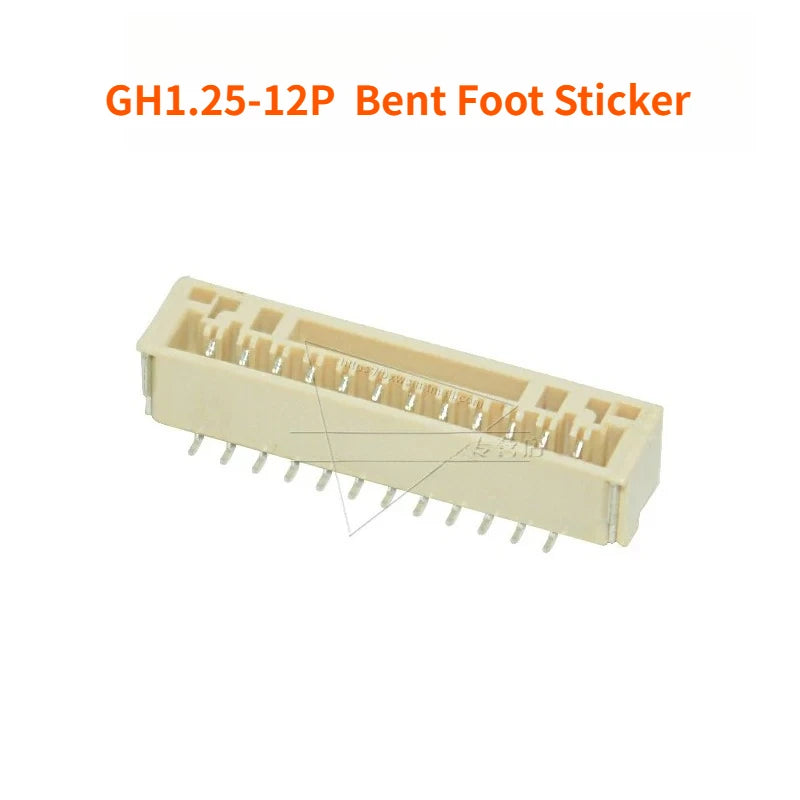 100PCS   GH1.25 Locking Connector with Buckle  2 3 4 5 6 8p Horizontal/vertical Mounting  Rubber Shell  Terminal