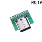 1Pcs USB 3.1 Vertical Straight Plug Double Side Positive Negative Plug Type-C Male/Female Test Board PCB Connector With Pin