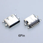 JCD 10PCS 2/6/16/24 Pin Type-C Charging Port USB-C Female Connector Charger Socket PCB Soldering SMD SMT DIY Repair Adapter