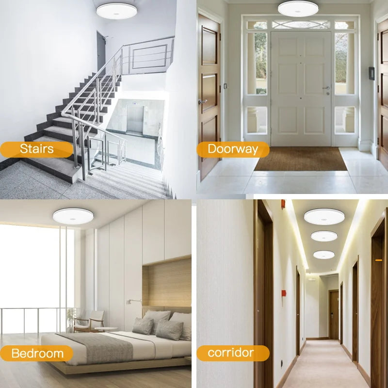 Led Ceiling Lamp With Motion Sensor 110-220V Human Infrared Smart Room Lamp 20W 40W Ceil Lamps For Entrance Balcony Corridor