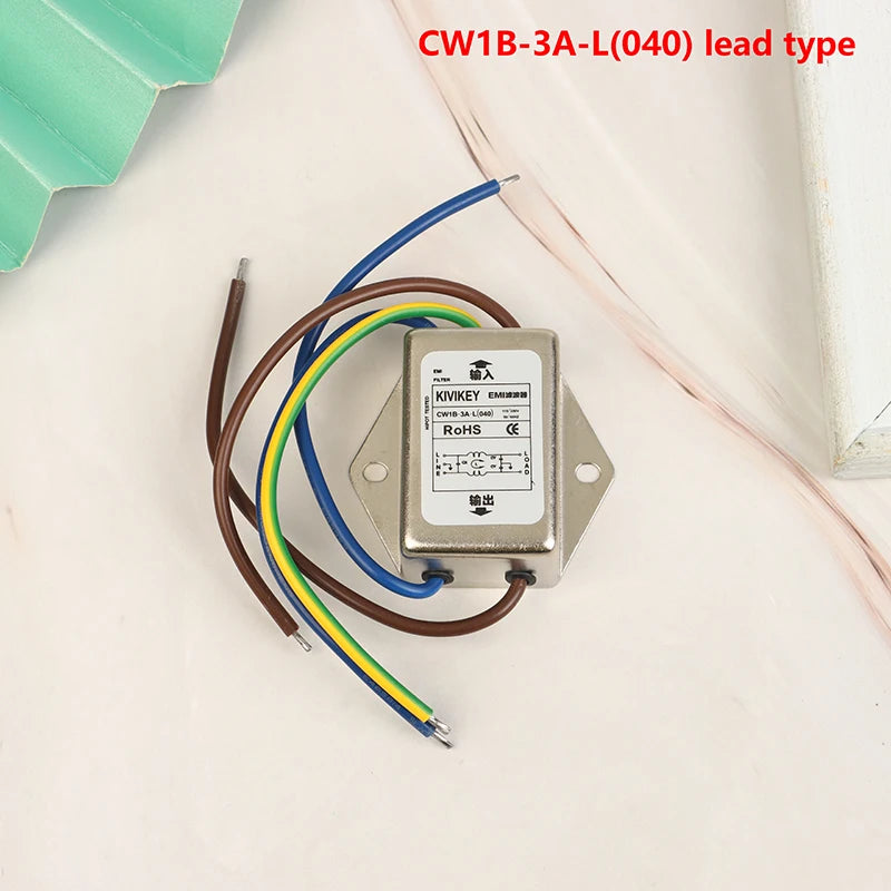 CW1B-3A/6A /10A-L(040)Anti-interference AC 220V Power Supply Filter EMI Line Audio Purifier CW1B-10A-L